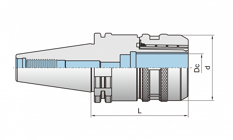 Силовой цанговый патрон-JT40/JT50 